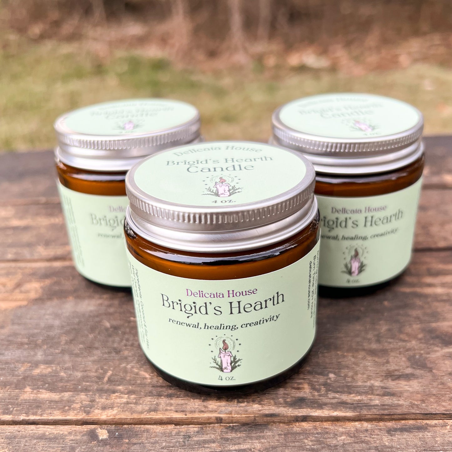 Brigid's Hearth Candle - Sacred Feminine Candle - Phthalate Free Candle - Vegan Candle - Coconut Soy Wax Candle - Hand-poured Candle