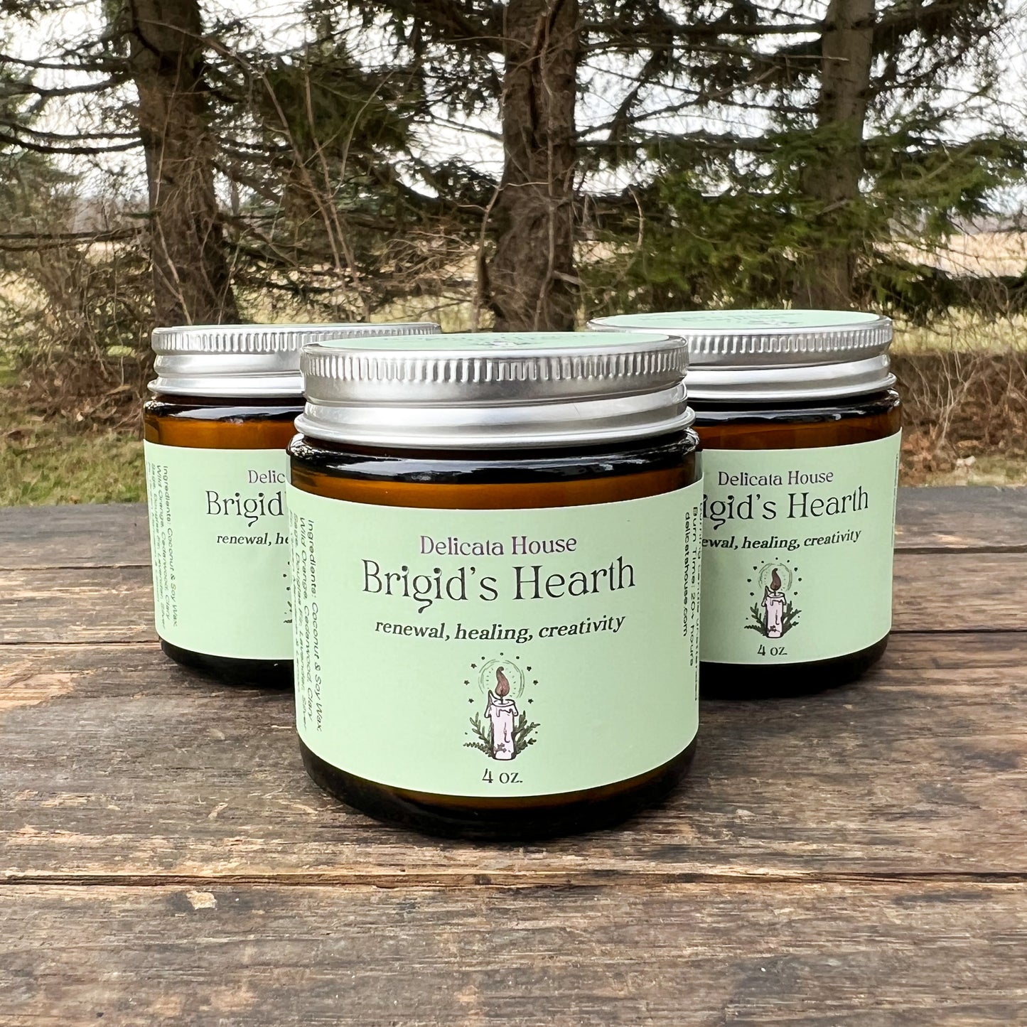 Brigid's Hearth Candle - Sacred Feminine Candle - Phthalate Free Candle - Vegan Candle - Coconut Soy Wax Candle - Hand-poured Candle