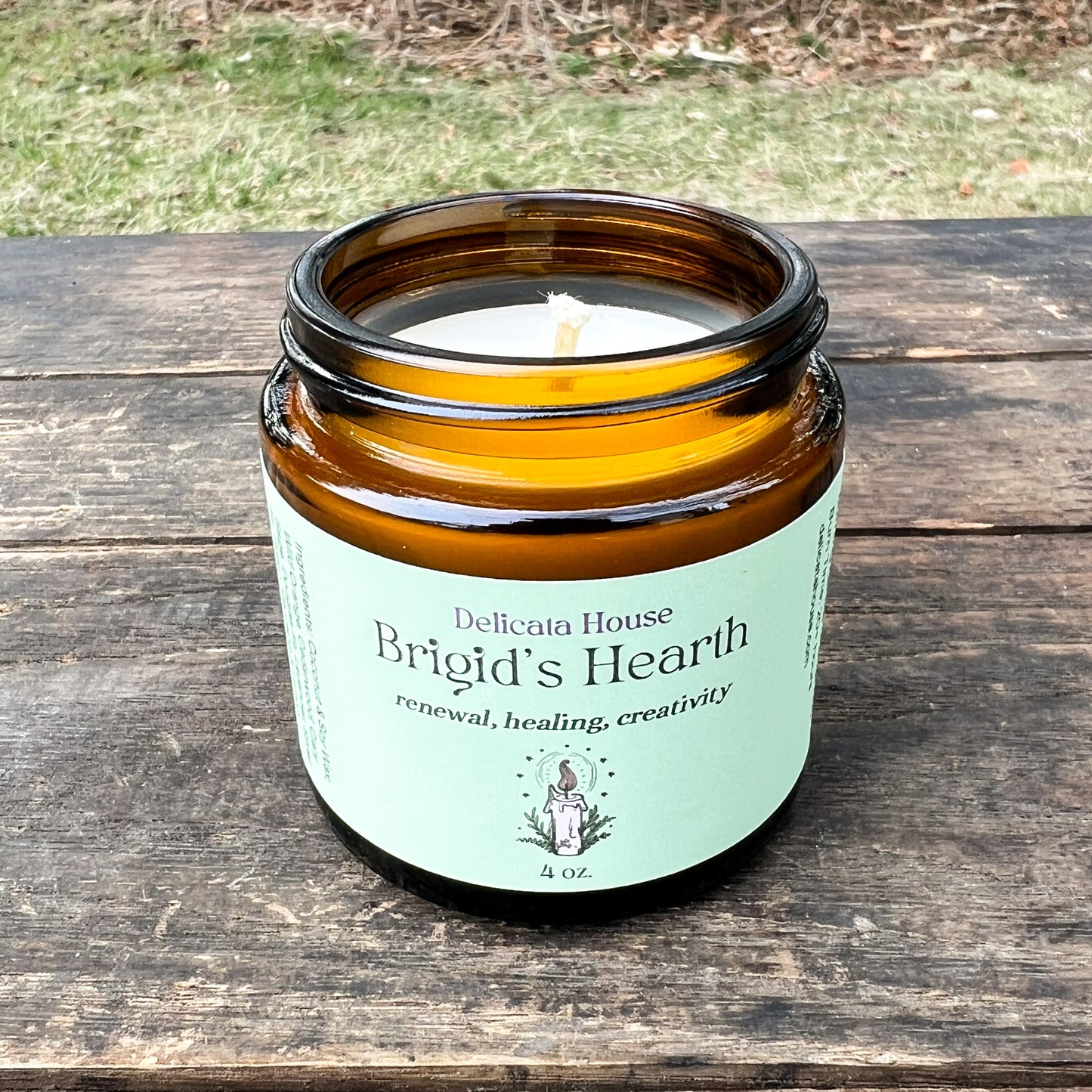 Brigid's Hearth Candle - Sacred Feminine Candle - Phthalate Free Candle - Vegan Candle - Coconut Soy Wax Candle - Hand-poured Candle