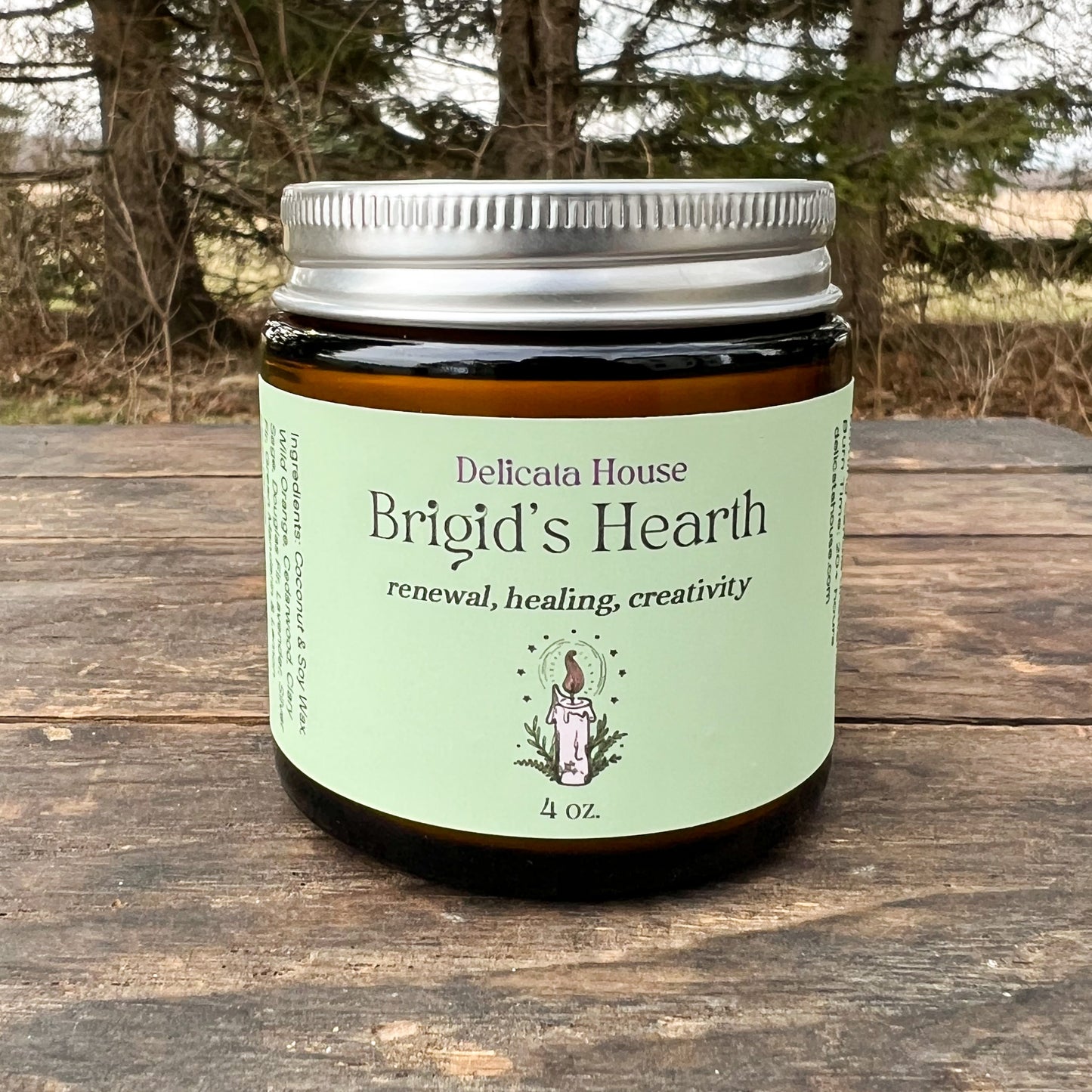 Brigid's Hearth Candle - Sacred Feminine Candle - Phthalate Free Candle - Vegan Candle - Coconut Soy Wax Candle - Hand-poured Candle