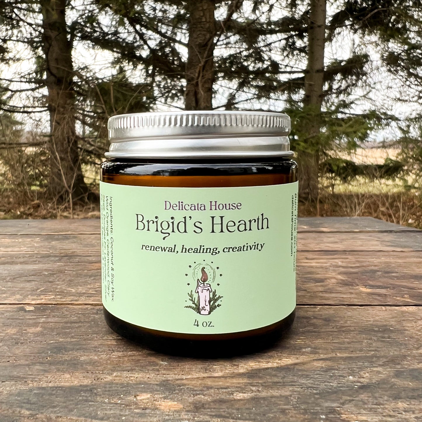 Brigid's Hearth Candle - Sacred Feminine Candle - Phthalate Free Candle - Vegan Candle - Coconut Soy Wax Candle - Hand-poured Candle