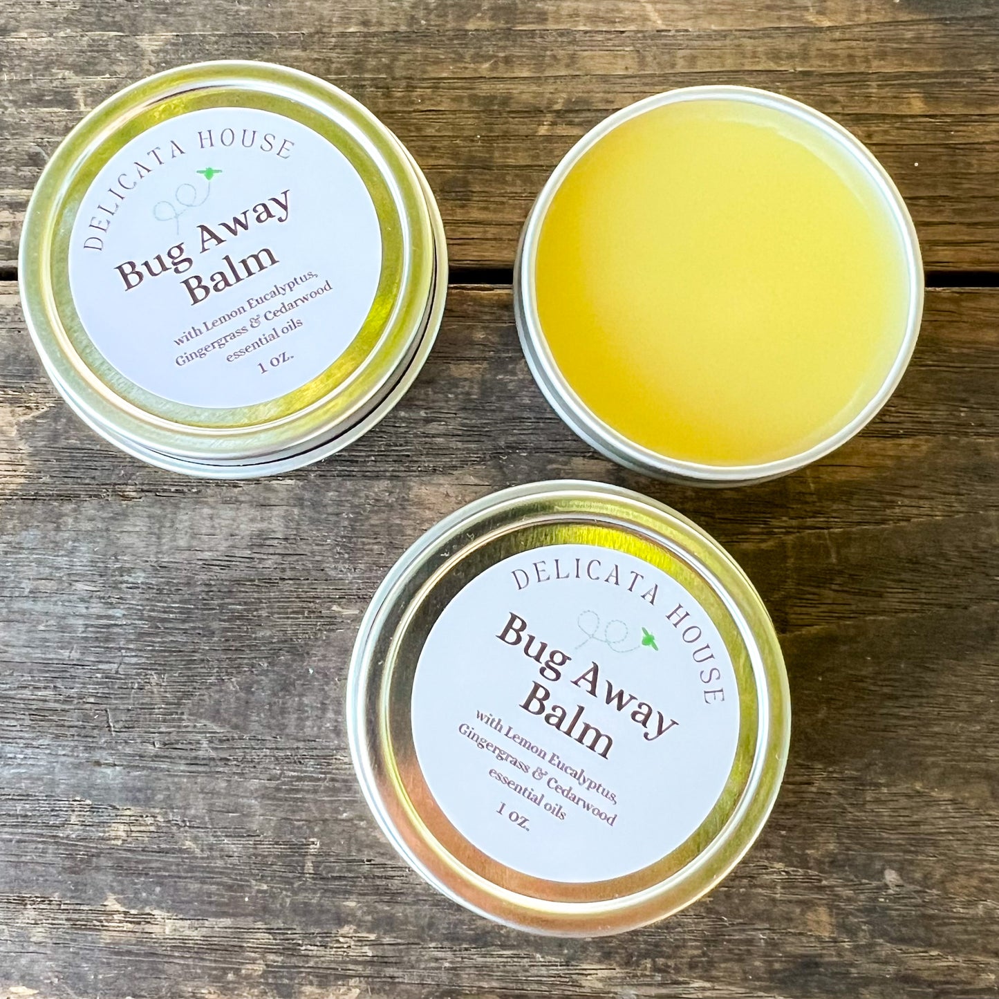 Bug Away Balm - Bug Repellent Balm - with Lemon Eucalyptus, Gingergrass & Cedarwood essential oils