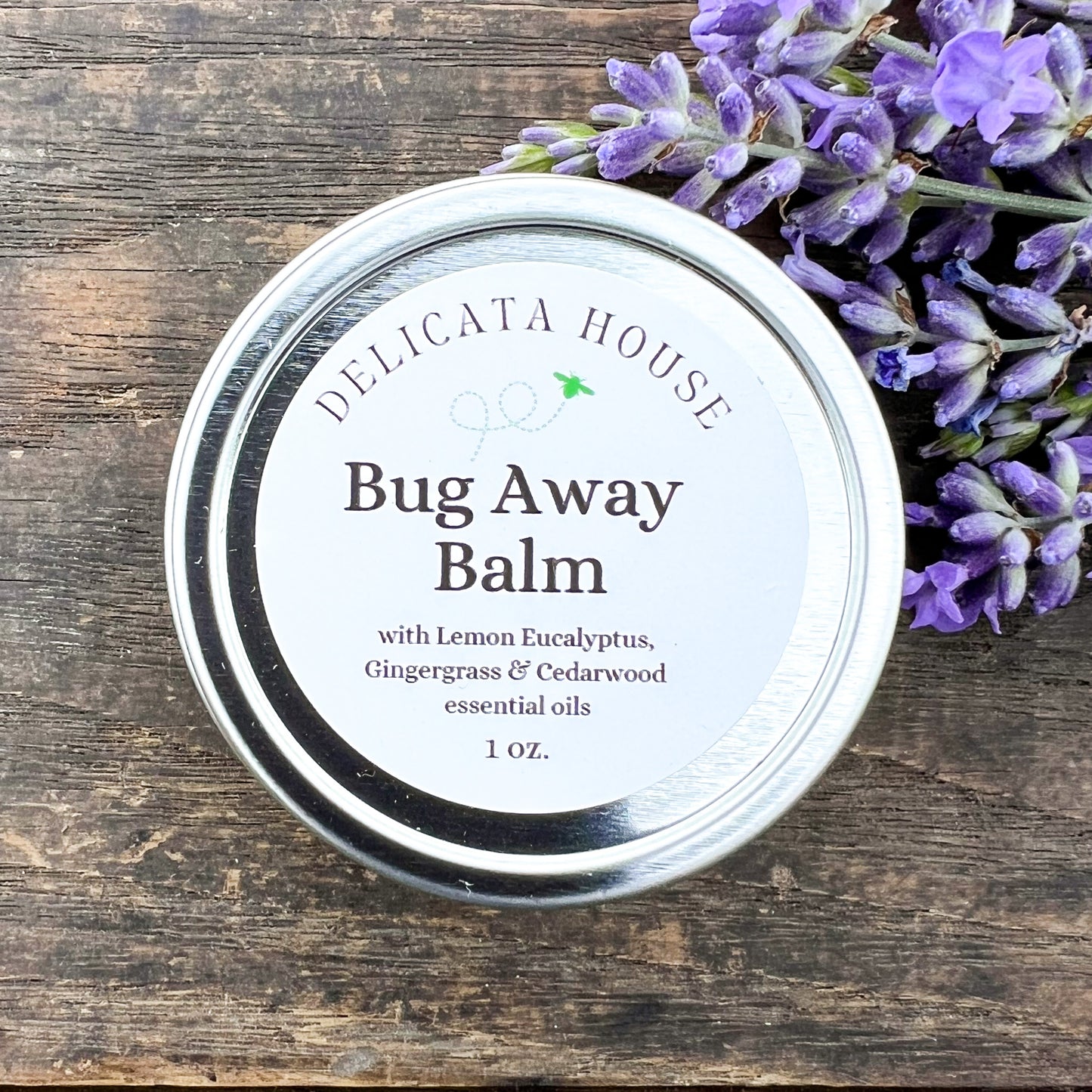 Bug Away Balm - Bug Repellent Balm - with Lemon Eucalyptus, Gingergrass & Cedarwood essential oils