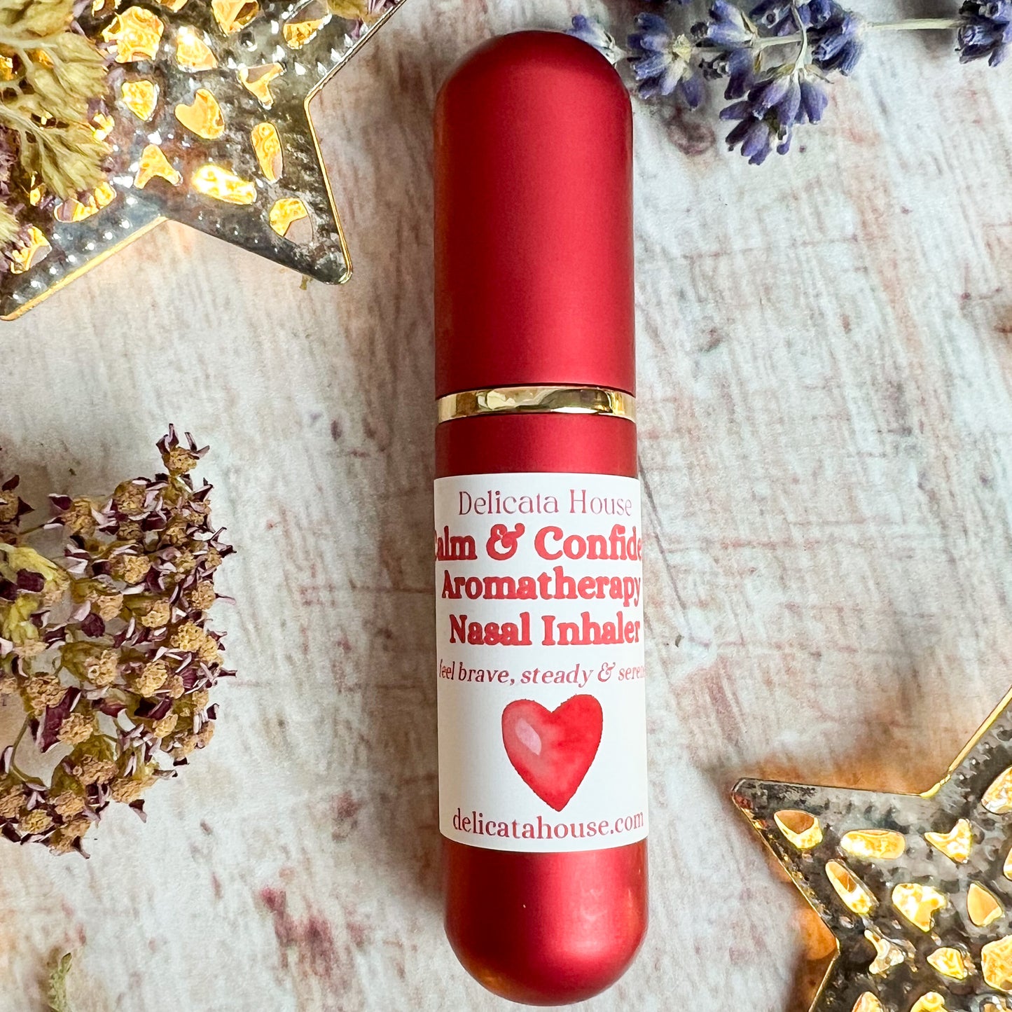 Calm & Confident Aromatherapy Nasal Inhaler - Aromatherapy for Overcoming Fear, for Confidence & Inner Strength