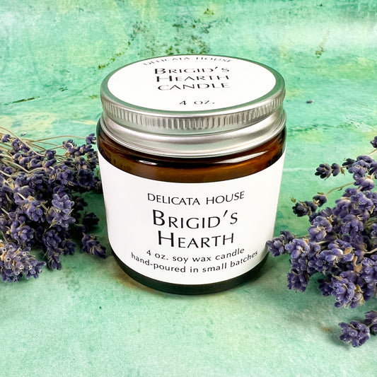 Brigid's Hearth Candle - Sacred Feminine Candle - Soothing and Mood Balancing Candle