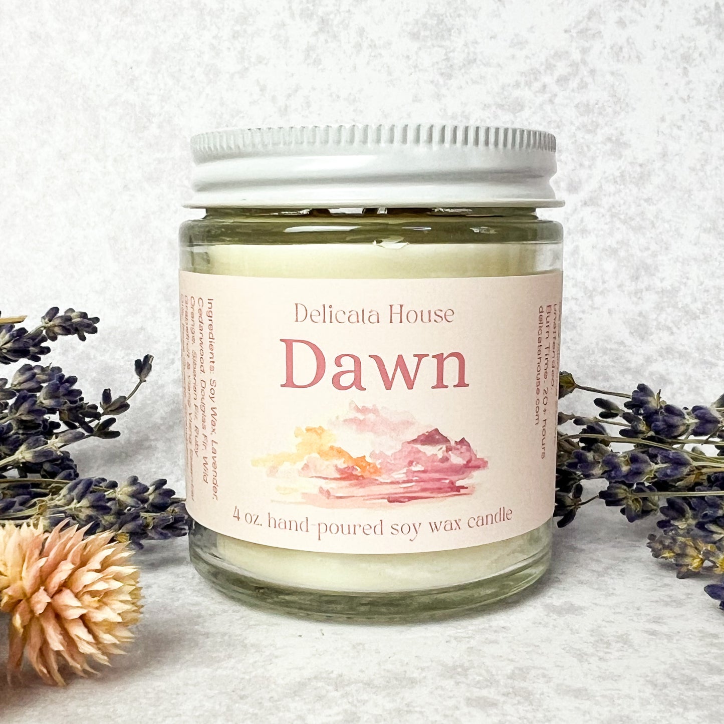 Dawn Crystal Candle - Hand-poured Soy Wax Aromatherapy Crystal Candle - Vegan Candle - Pthalate Free