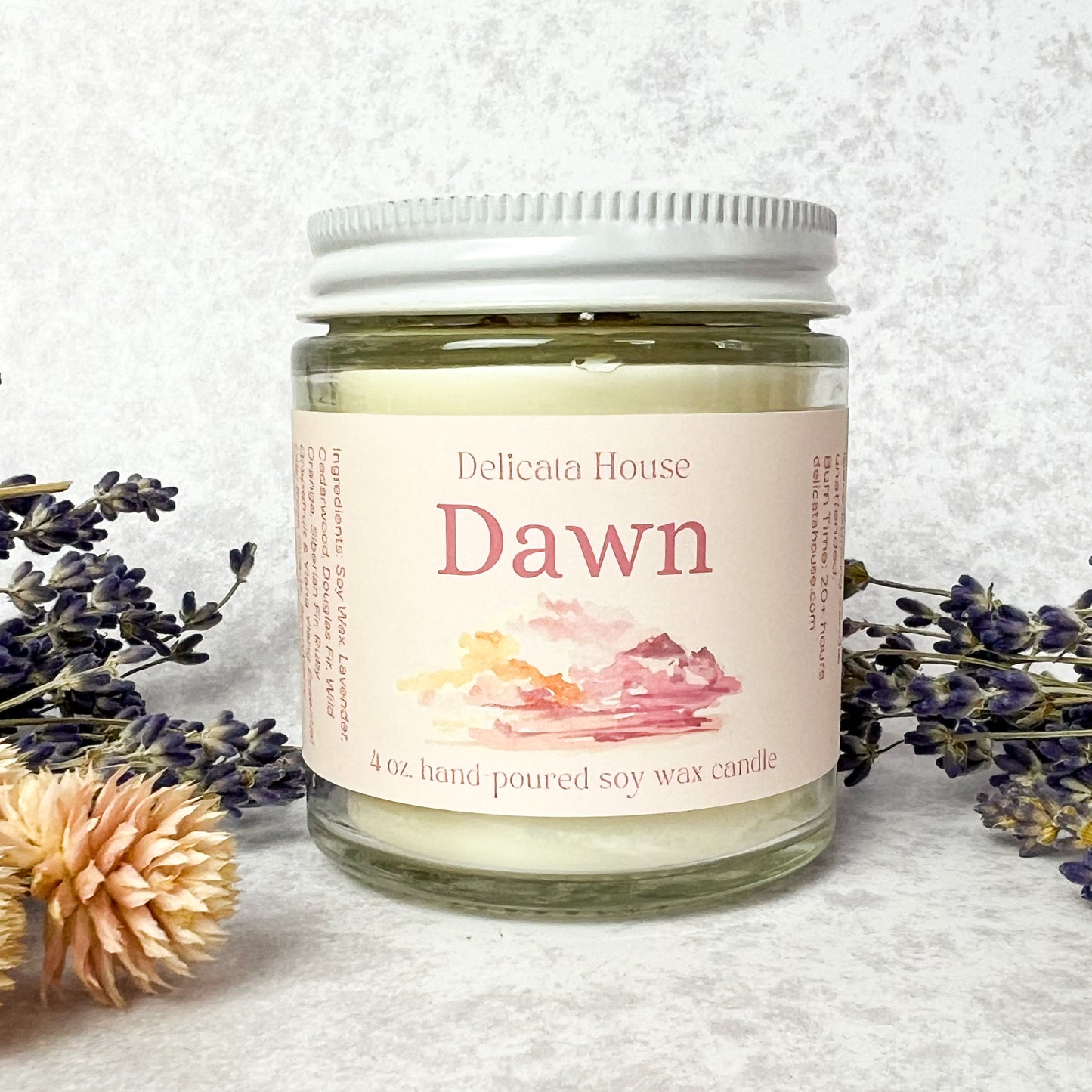 Dawn Crystal Candle - Hand-poured Soy Wax Aromatherapy Crystal Candle - Vegan Candle - Pthalate Free