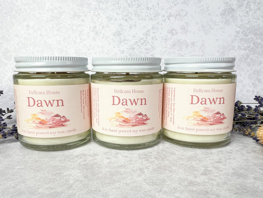 Dawn Crystal Candle - Hand-poured Soy Wax Aromatherapy Crystal Candle - Vegan Candle - Pthalate Free