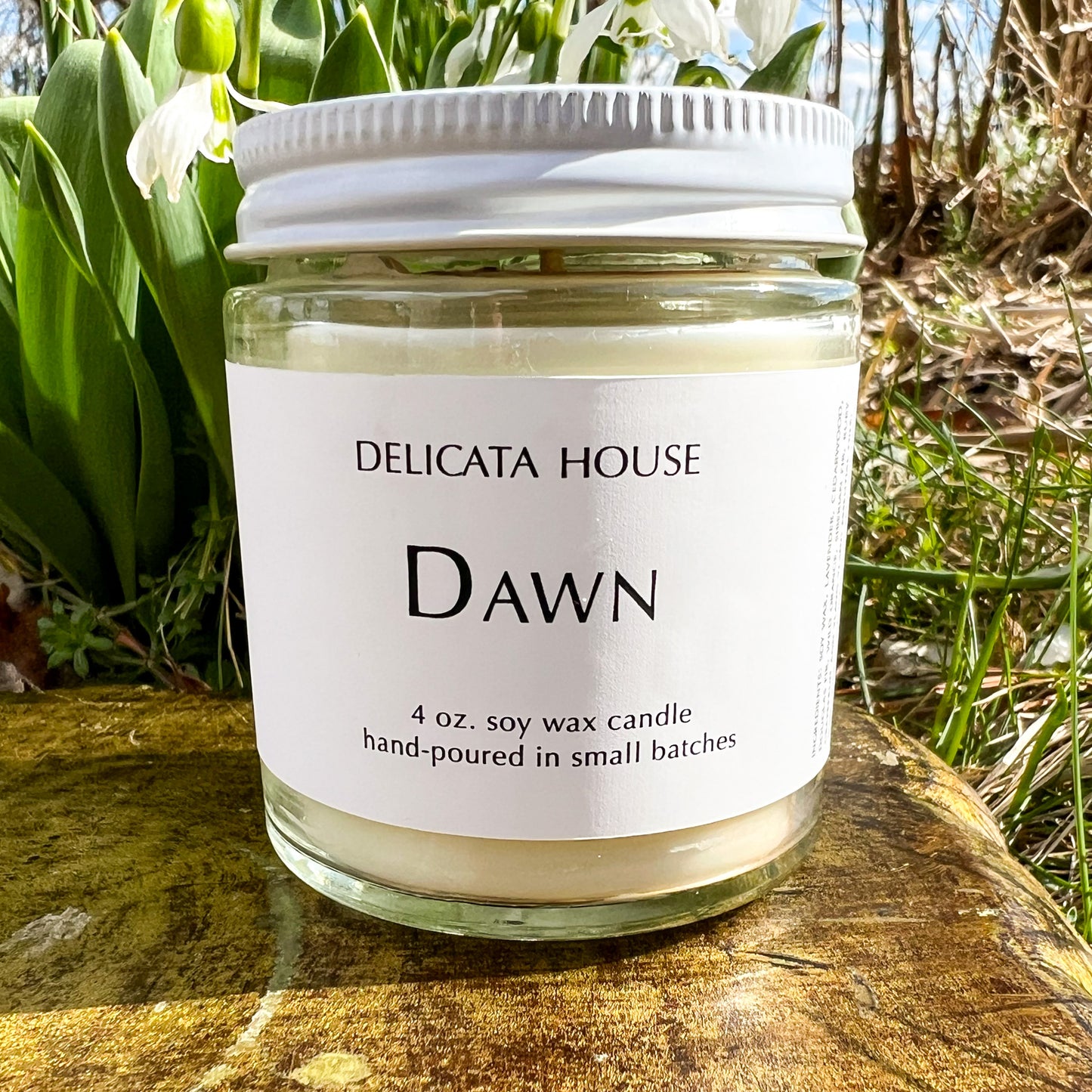 Dawn Crystal Candle - Hand-poured Soy Wax Aromatherapy Crystal Candle - Mother's Day Gift - Gift for Beltane