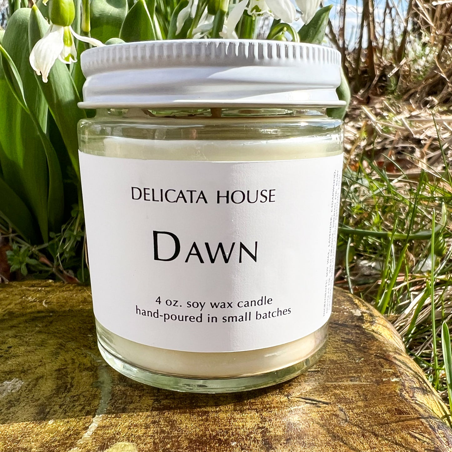 Dawn Crystal Candle - Hand-poured Soy Wax Aromatherapy Crystal Candle - Mother's Day Gift - Gift for Beltane