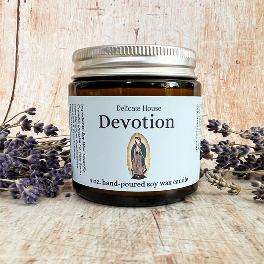 Devotion Container Candle - All-Natural Hand-poured Soy Wax Candle - Jar Candle with Pure Essential Oils - Phthalate Free - Vegan Candle