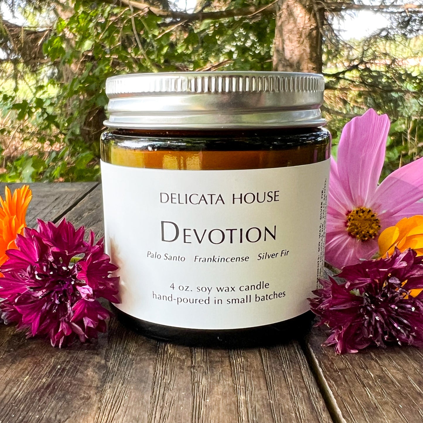 Devotion Container Candle - All-Natural Hand-poured Soy Wax Candle - Jar Candle with Pure Essential Oils