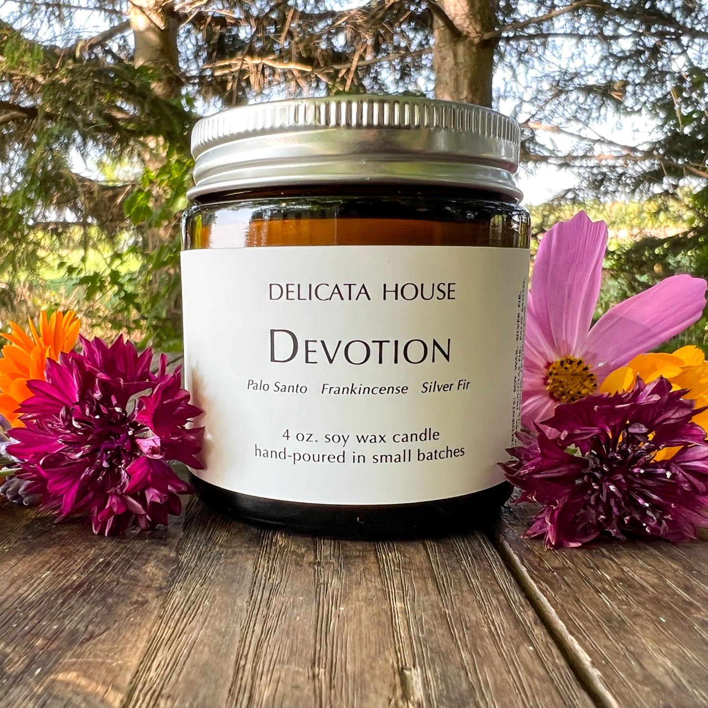 Devotion Container Candle - All-Natural Hand-poured Soy Wax Candle - Jar Candle with Pure Essential Oils