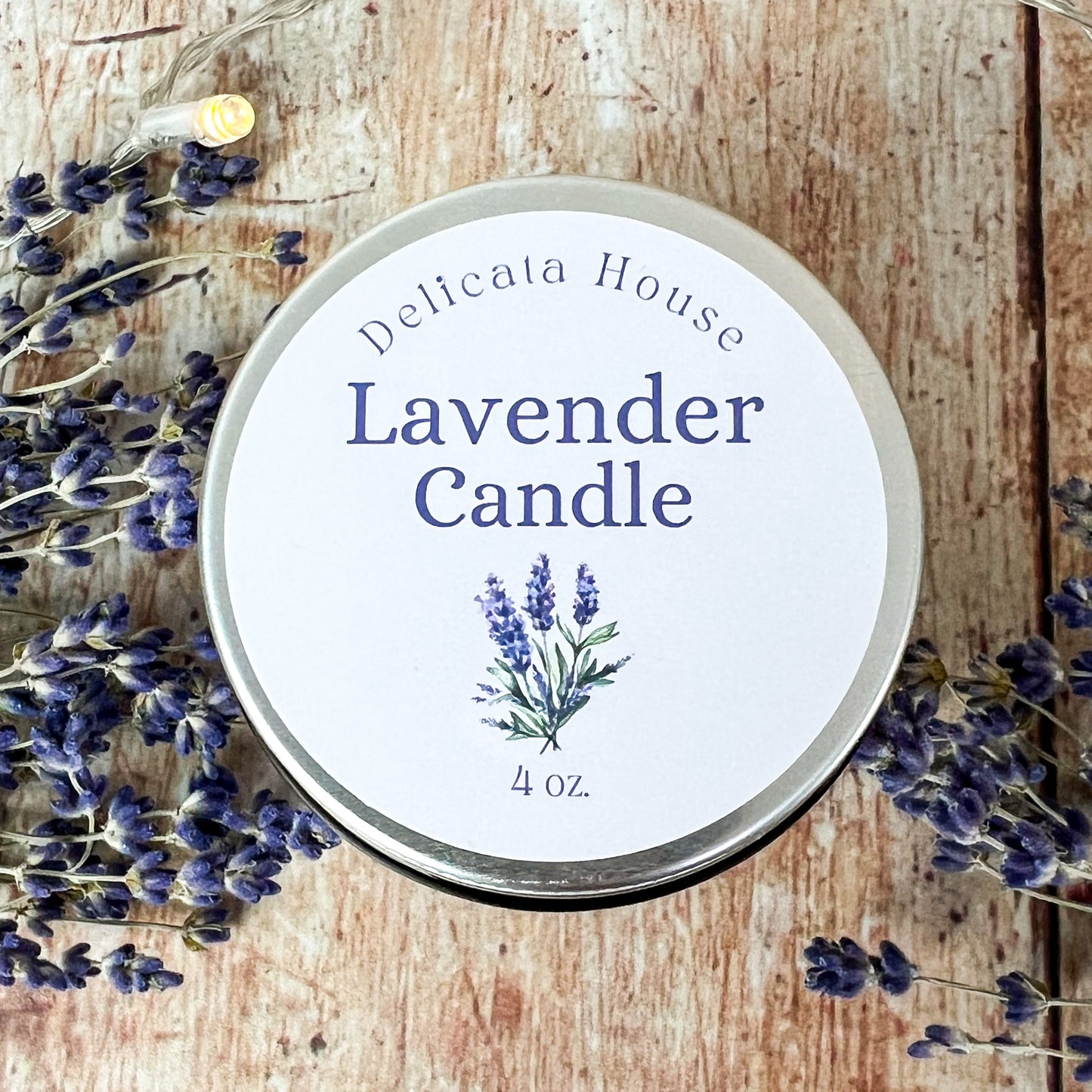 Lavender Candle - Jar Candle with Pure Essential Oils - Calming Container Candle - Vegan Candle - Pthalate Free Candle