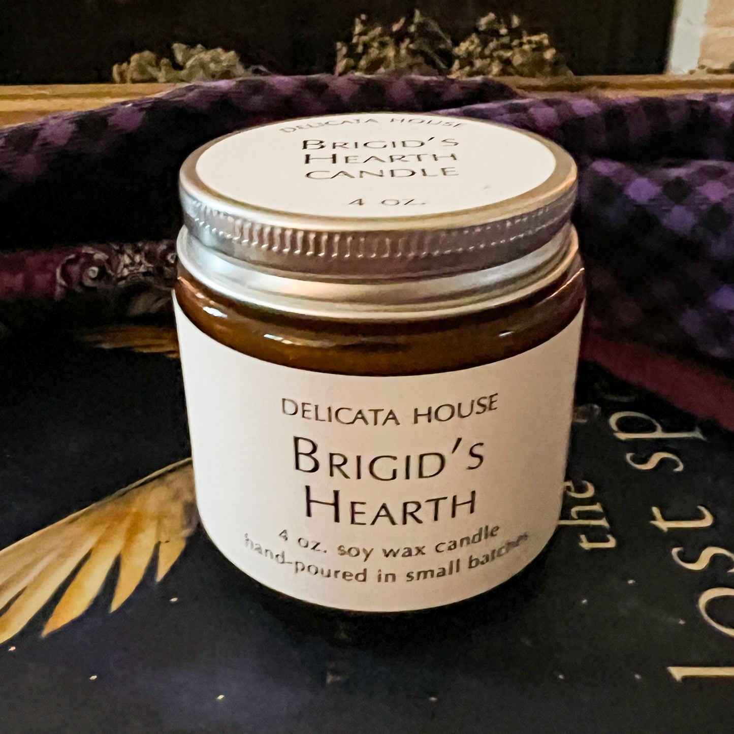 Brigid's Hearth Candle - Sacred Feminine Candle - Soothing and Mood Balancing Candle