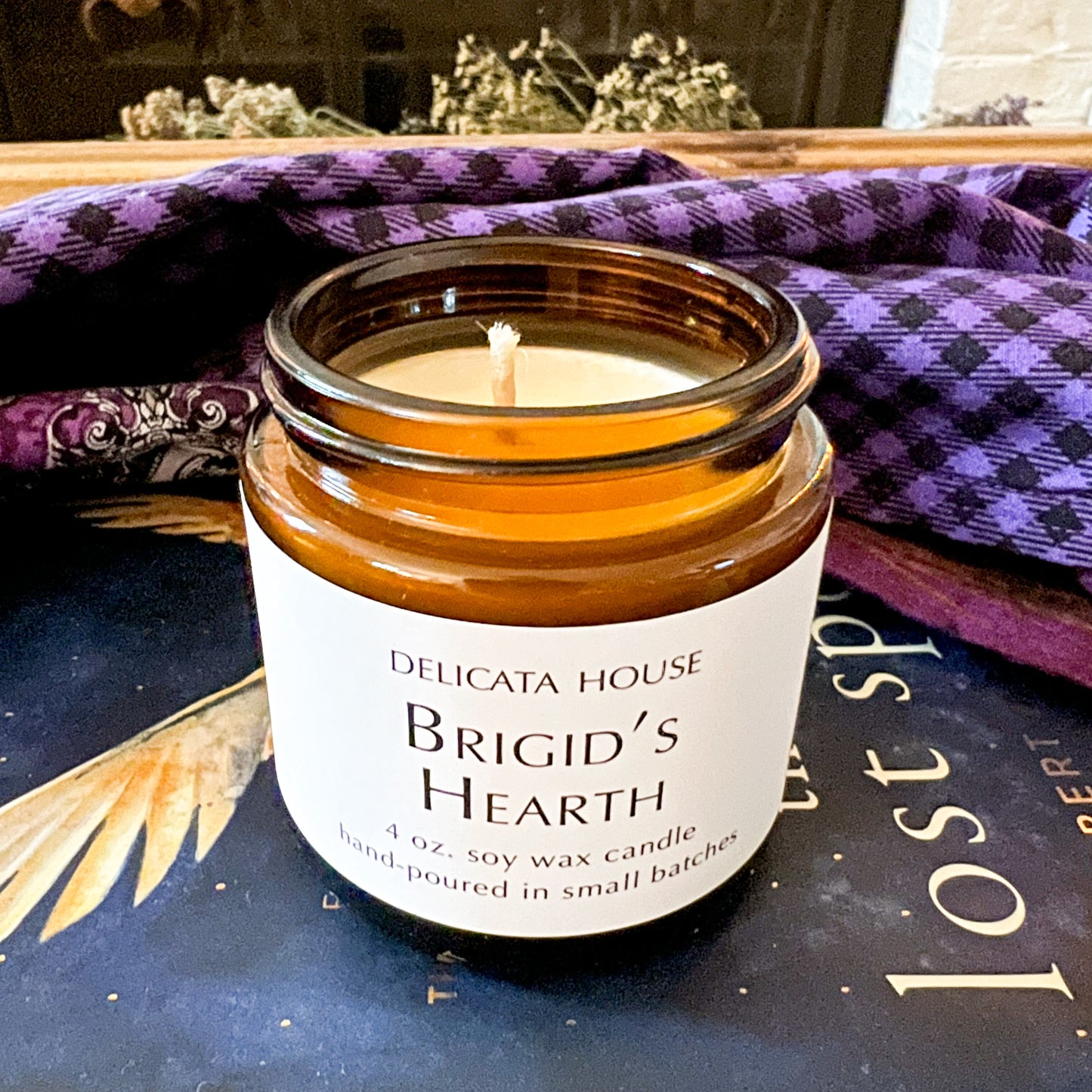 Brigid's Hearth Candle - Sacred Feminine Candle - Soothing and Mood Balancing Candle