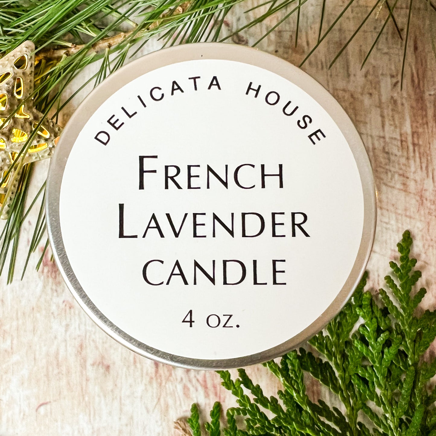 50% off SALE - French Lavender Candle - Jar Candle with Pure Essential Oils - Calming Container Candle