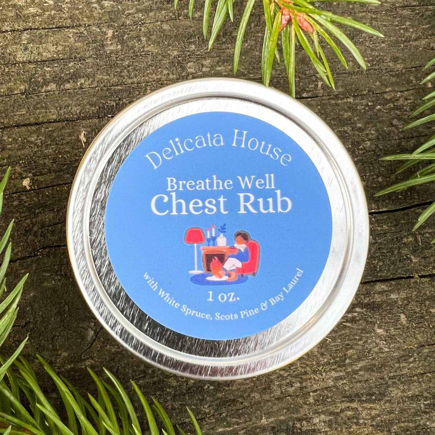Breathe Well Chest Rub with White Spruce, Scots Pine & Bay Laurel - decongestant - natural cold care - natural cold and cough support