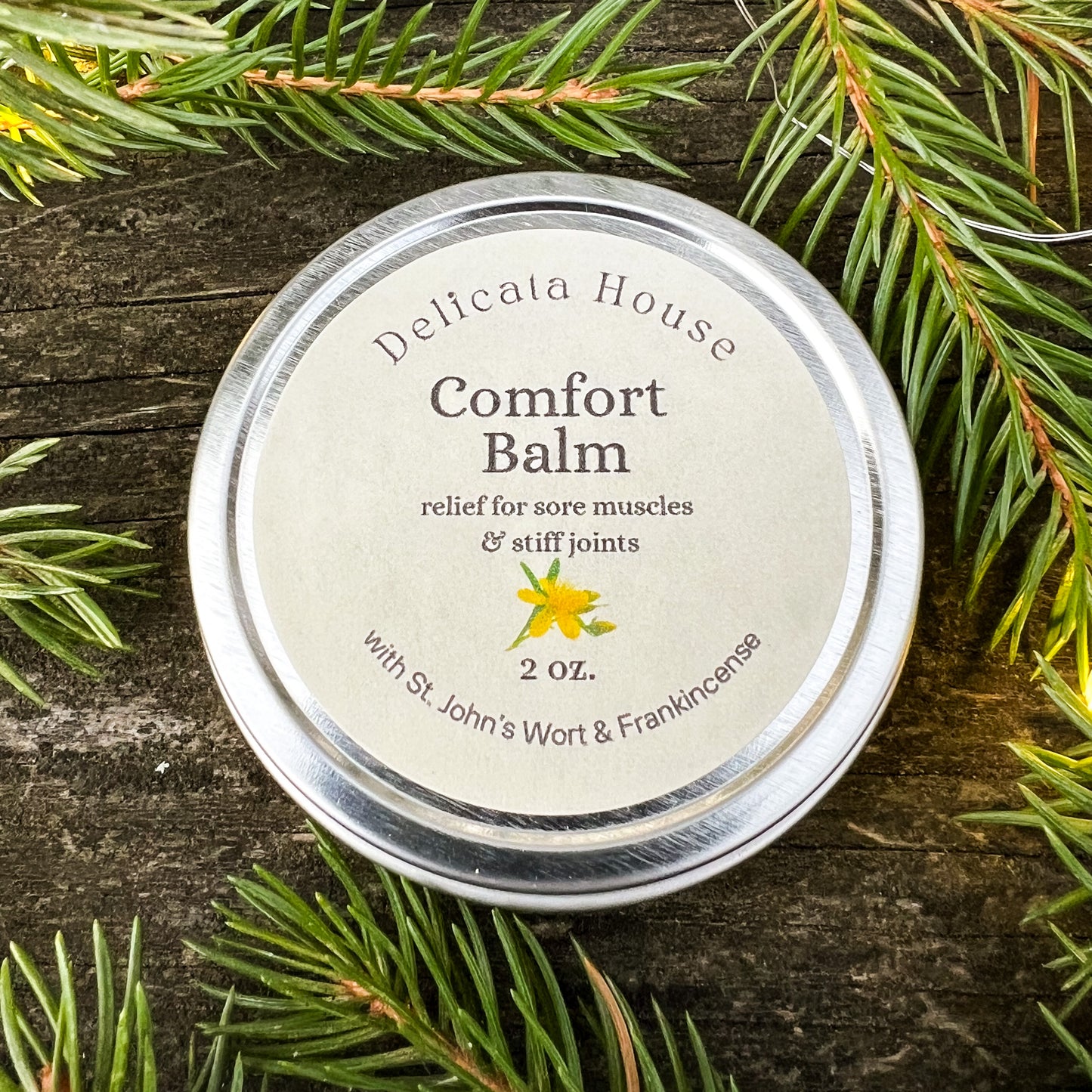 St. John's Wort Comfort Balm 2oz. - Relief for Sore Muscles & Stiff Joints - Muscle Rub - Pain Relief Balm - Sore Muscle Rub - Joint Balm