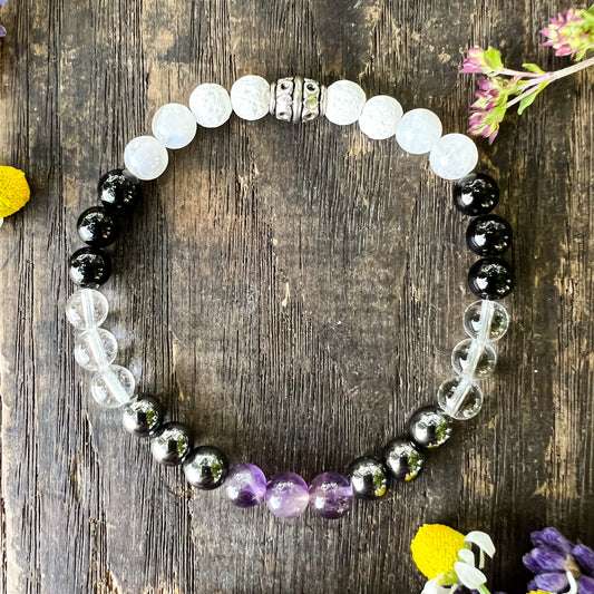 Empath Diffuser Bead Bracelet Size Medium - HSP Diffuser Bracelet - Aromatherapy Diffuser Bracelet - Lava Bead Bracelet - Empath Jewelry - Highly Sensitive Person Bracelet