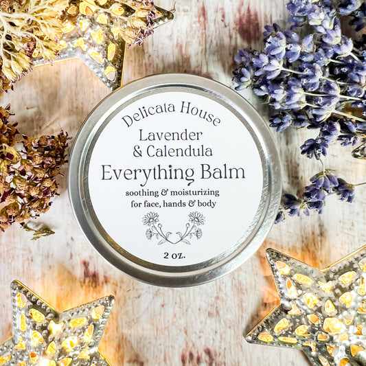 Lavender and Calendula Everything Balm - Moisturizer, Skin Soother, Wound Healer, Pain Reliever