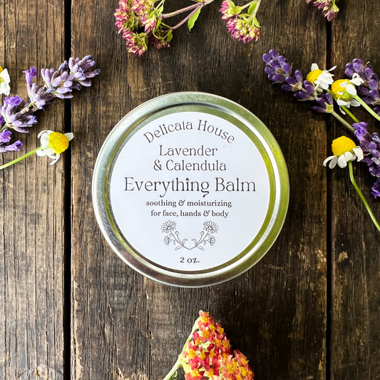Lavender and Calendula Everything Balm - Moisturizer, Skin Soother, Wound Healer, Pain Reliever