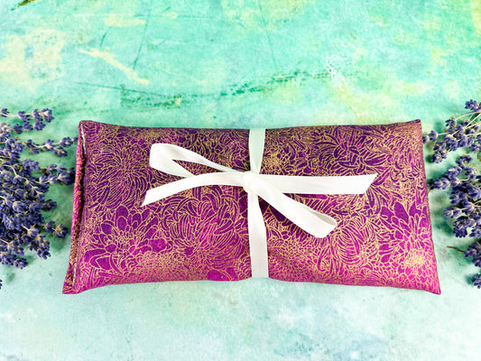 Flax and Lavender Eye Pillow for Headache Relief - Birthday Gift for Her - Friend Gift - Yoga Lover Gift