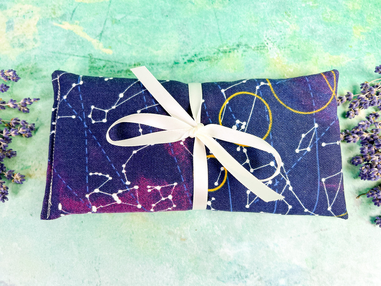 Flax and Lavender Eye Pillow for Headache Relief - Birthday Gift for Her - Friend Gift - Yoga Lover Gift