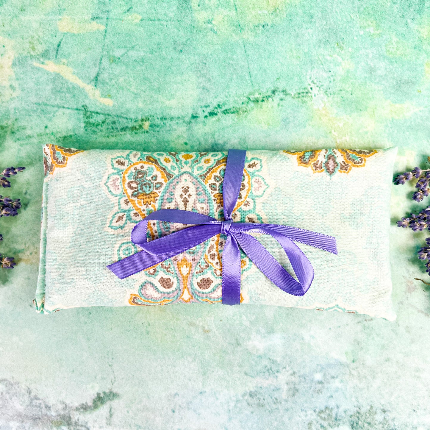 Flax and Lavender Eye Pillow for Headache Relief - Friend Gift - Yoga Lover Gift