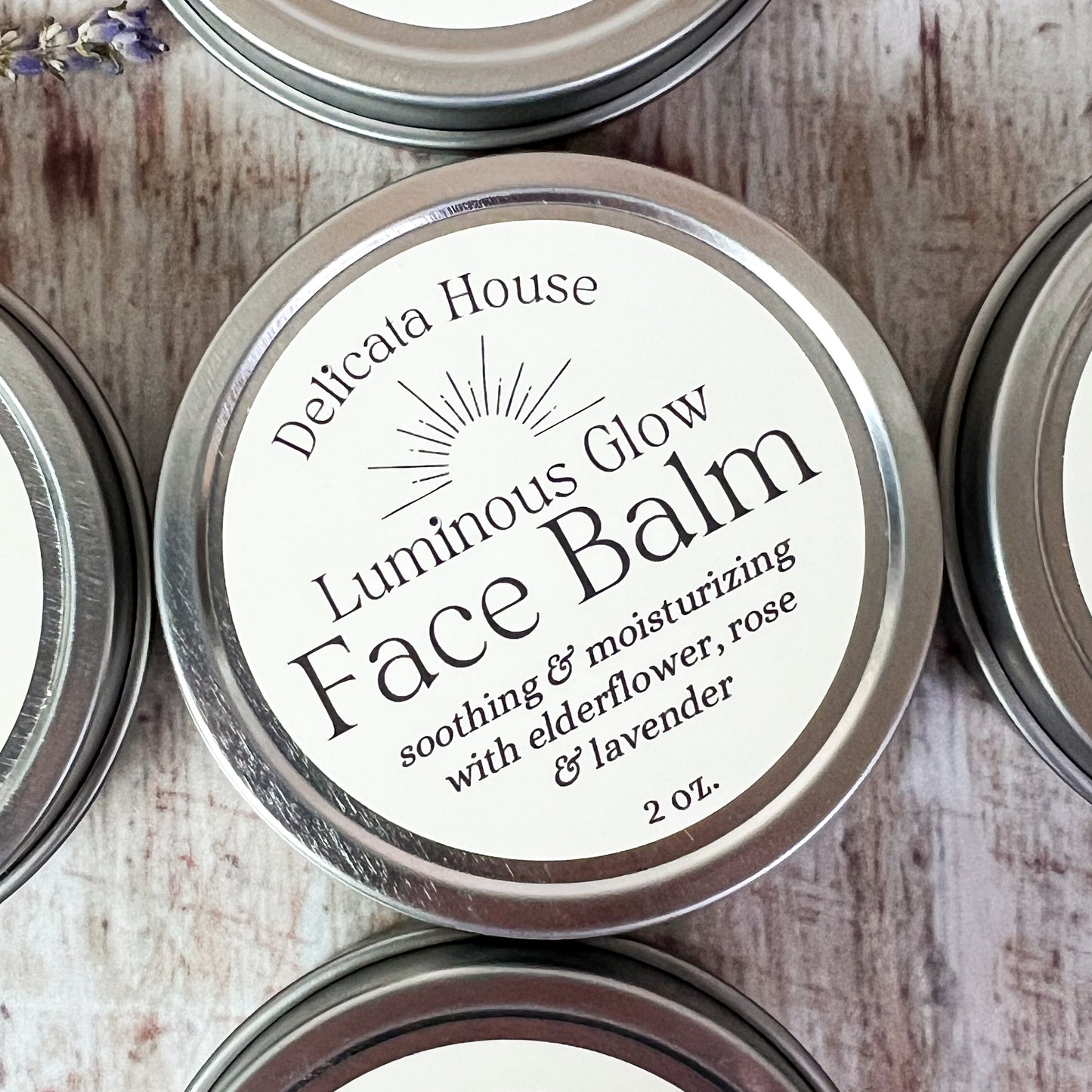 Luminous Glow Face Balm - 2 oz. - Balm for Dry, Chapped or Sensitive Face - Moisturizing, Replenishing Face Balm