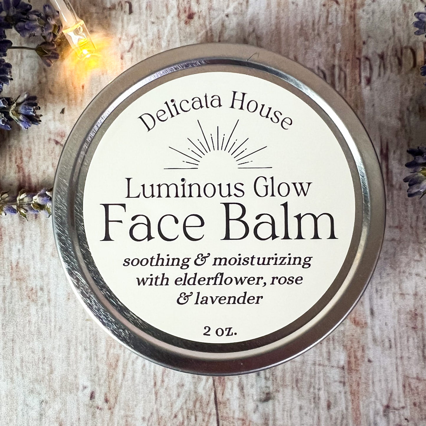 Luminous Glow Face Balm - 2 oz. - Balm for Dry, Chapped or Sensitive Face - Moisturizing, Replenishing Face Balm