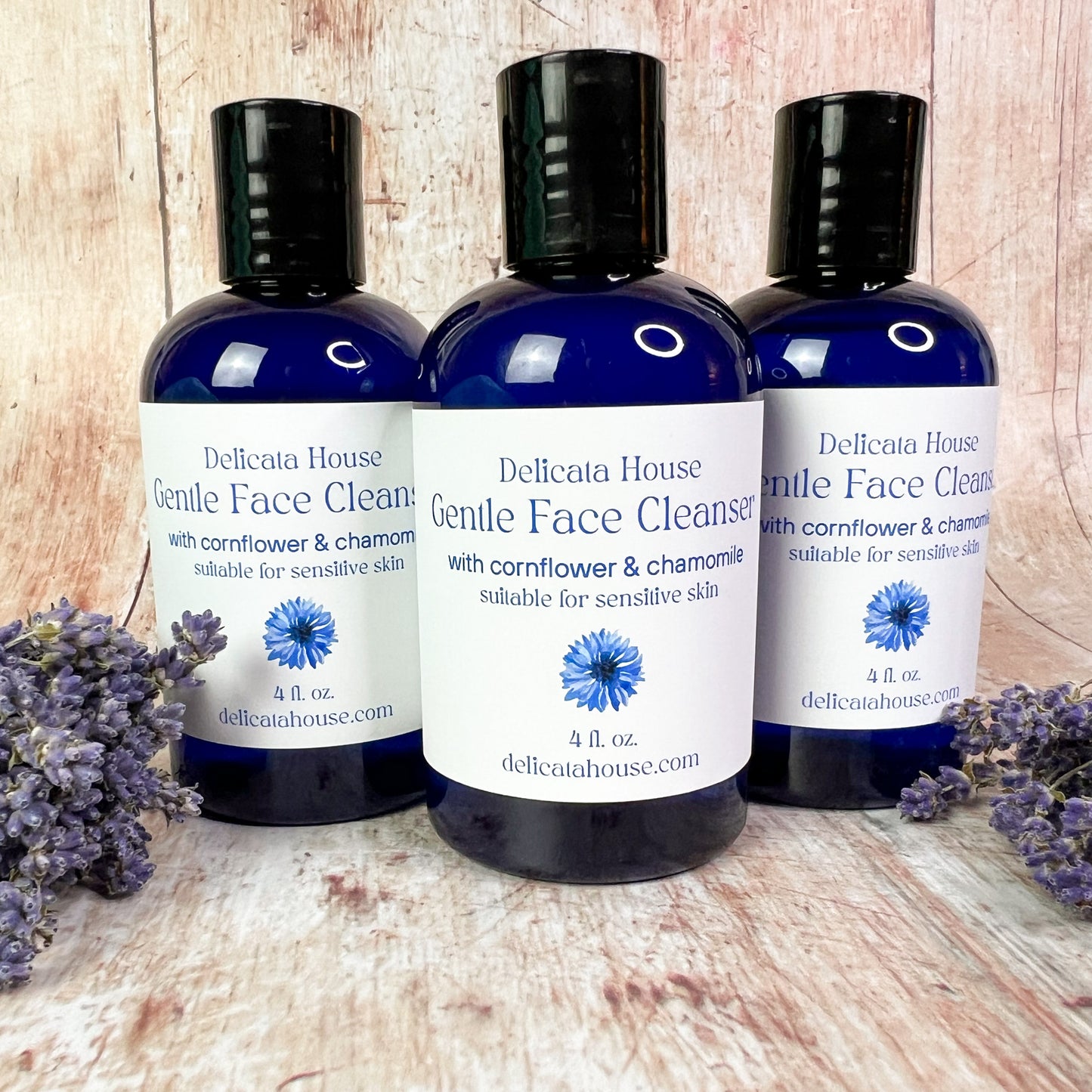 Gentle Face Cleanser with Chamomile & Cornflower - Sensitive Skin Facial Wash - Gentle Skin Cleanser - Sensitive Skin Cleanser