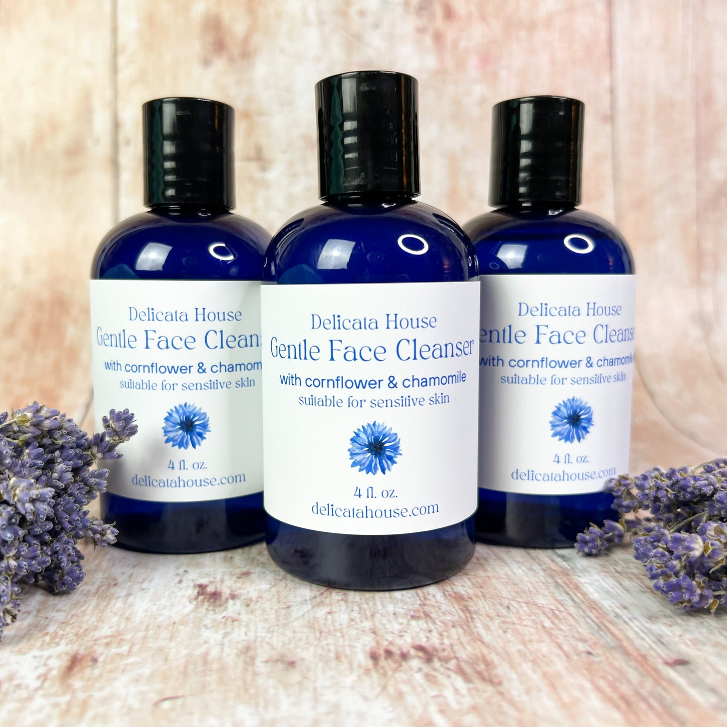 Gentle Face Cleanser with Chamomile & Cornflower - Sensitive Skin Facial Wash - Gentle Skin Cleanser - Sensitive Skin Cleanser