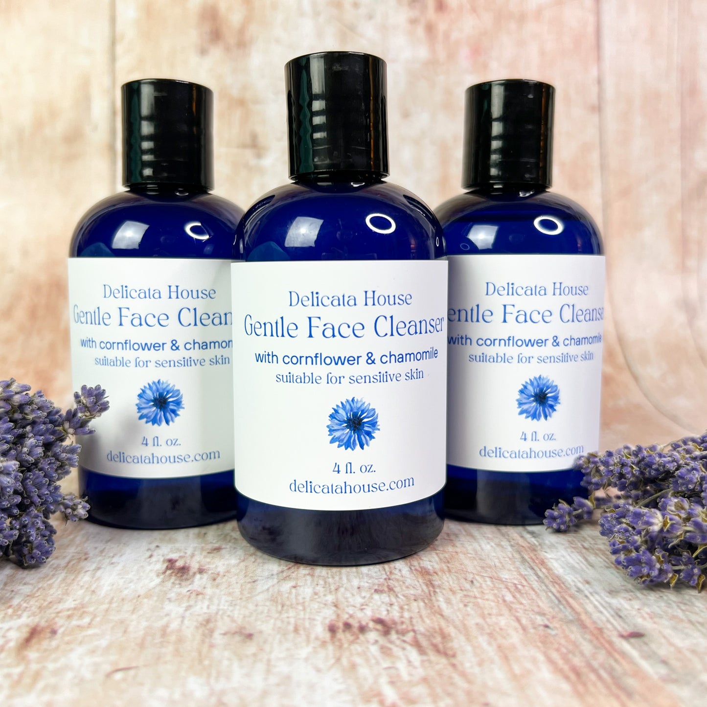 Gentle Face Cleanser with Chamomile & Cornflower - Sensitive Skin Facial Wash - Gentle Skin Cleanser - Sensitive Skin Cleanser