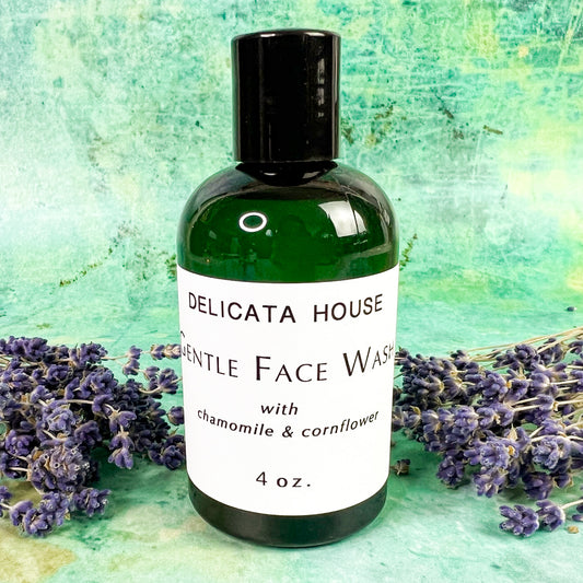 Gentle Facial Wash with Chamomile & Cornflower - Sensitive Skin Facial Wash - Gentle Skin Cleanser - Sensitive Skin Cleanser