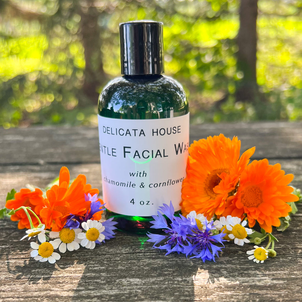 Facial Wash - Gentle Facial Wash with Chamomile & Cornflower - Sensitive Skin Facial Wash - Gentle Skin Cleanser - Sensitive Skin Cleanser