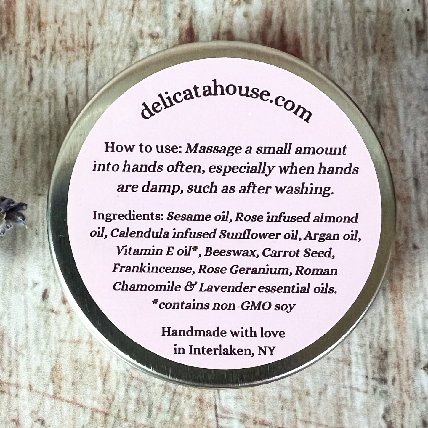 Healing Hand Balm - 1 oz. - Balm for Dry, Chapped Skin - Moisturizing Hand Balm - with Argan Oil + Vitamin E, Carrot Seed, Frankincense, and Rose Geranium Essential Oils