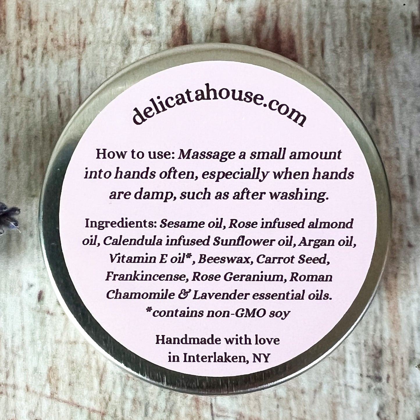 Healing Hand Balm - 1 oz. - Balm for Dry, Chapped Skin - Moisturizing Hand Balm - with Argan Oil + Vitamin E, Carrot Seed, Frankincense, and Rose Geranium Essential Oils