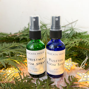 Winter Holiday Room Spray Set of Two - Christmas Aromatherapy Room Spray Gift Set - Yule Gift - Yule Aromatherapy - Christmas Aromatherapy Gift - Winter Solstice Gift
