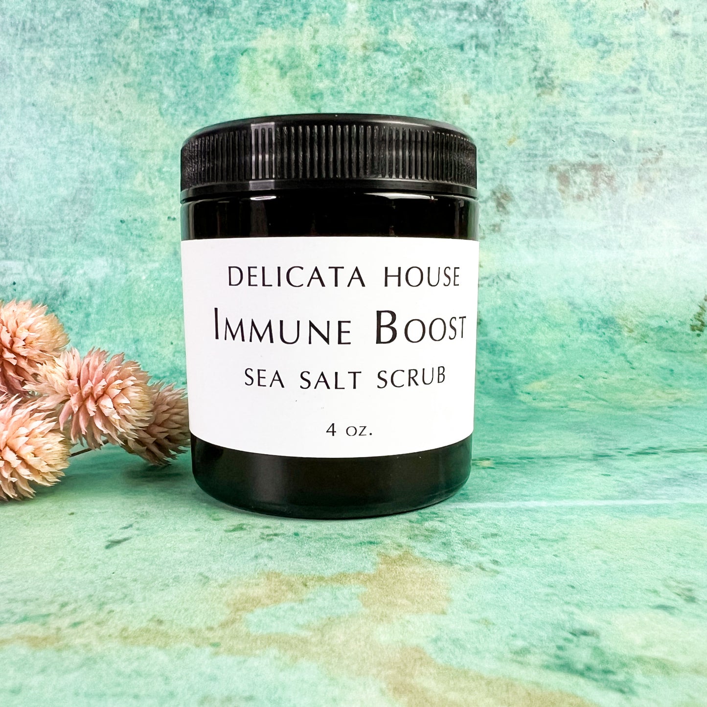 Immune Boost Sea Salt Scrub - Immune Support Salt Scrub - Aromatherapy Salt Scrub