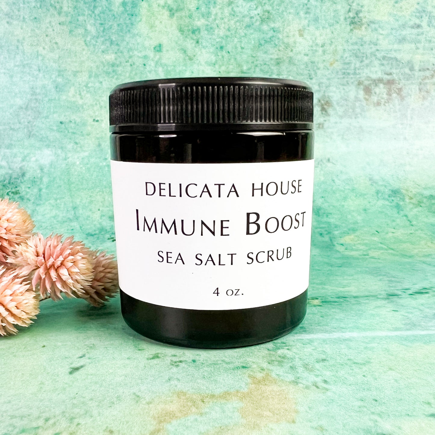 Immune Boost Sea Salt Scrub - Immune Support Salt Scrub - Aromatherapy Salt Scrub