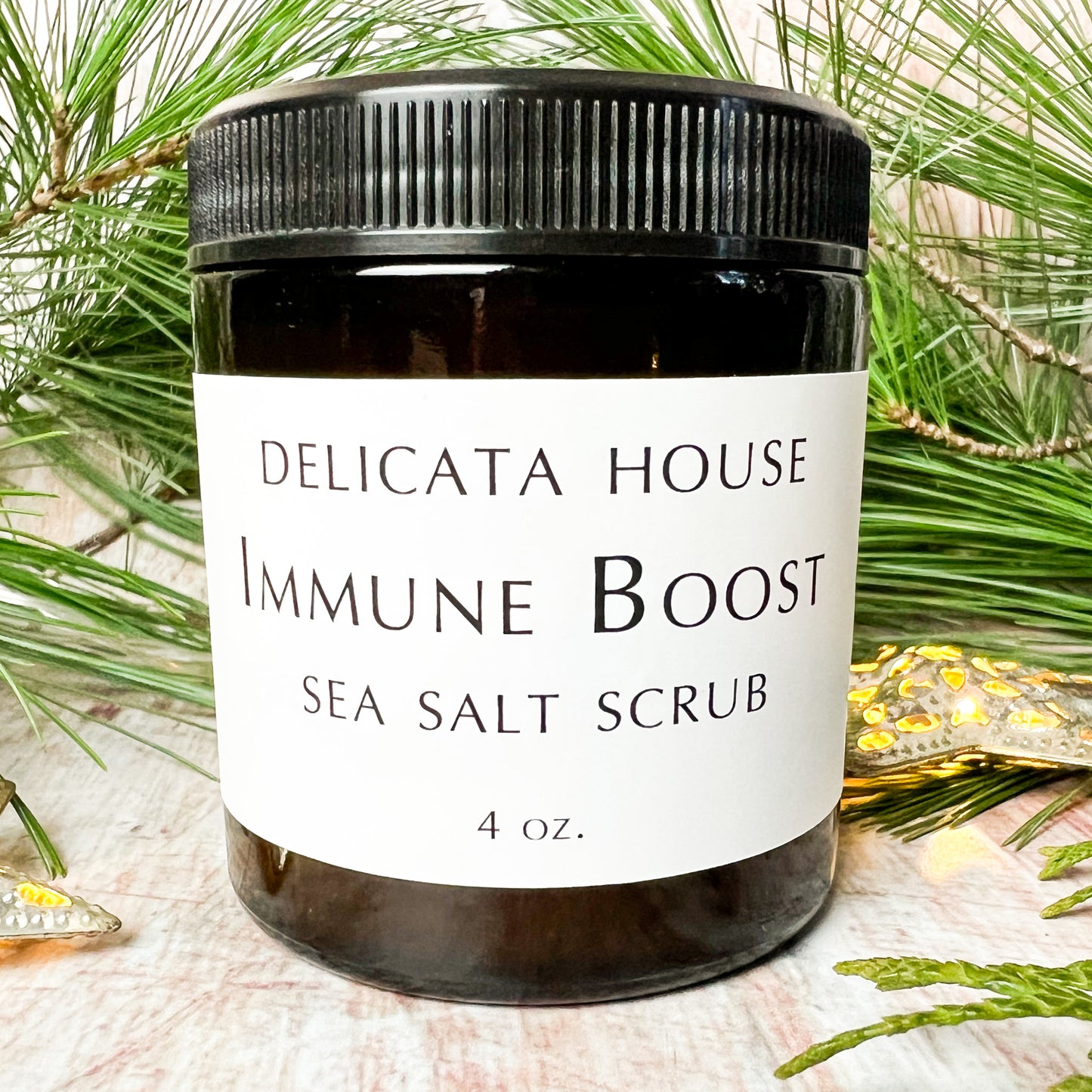 Immune Boost Sea Salt Scrub - Immune Support Salt Scrub - Aromatherapy Salt Scrub