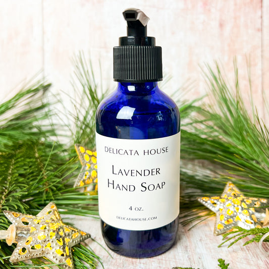 Hand Soap - Lavender Liquid Hand Soap - Kitchen Hand Soap - Family Hand Soap - Aromatherapy Hand Soap - Wellness Gift - Lavender Lover Gift