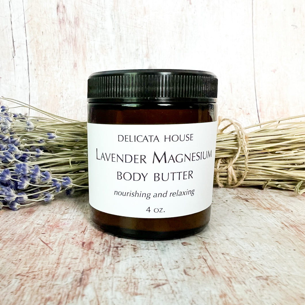 Lavender Magnesium Body Butter - Magnesium Cream - Calming Body Butter - For Restless Legs