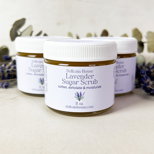 Lavender Sugar Scrub - Exfoliating and Moisturizing - Softening Sugar Scrub - Natural Sugar Scrub