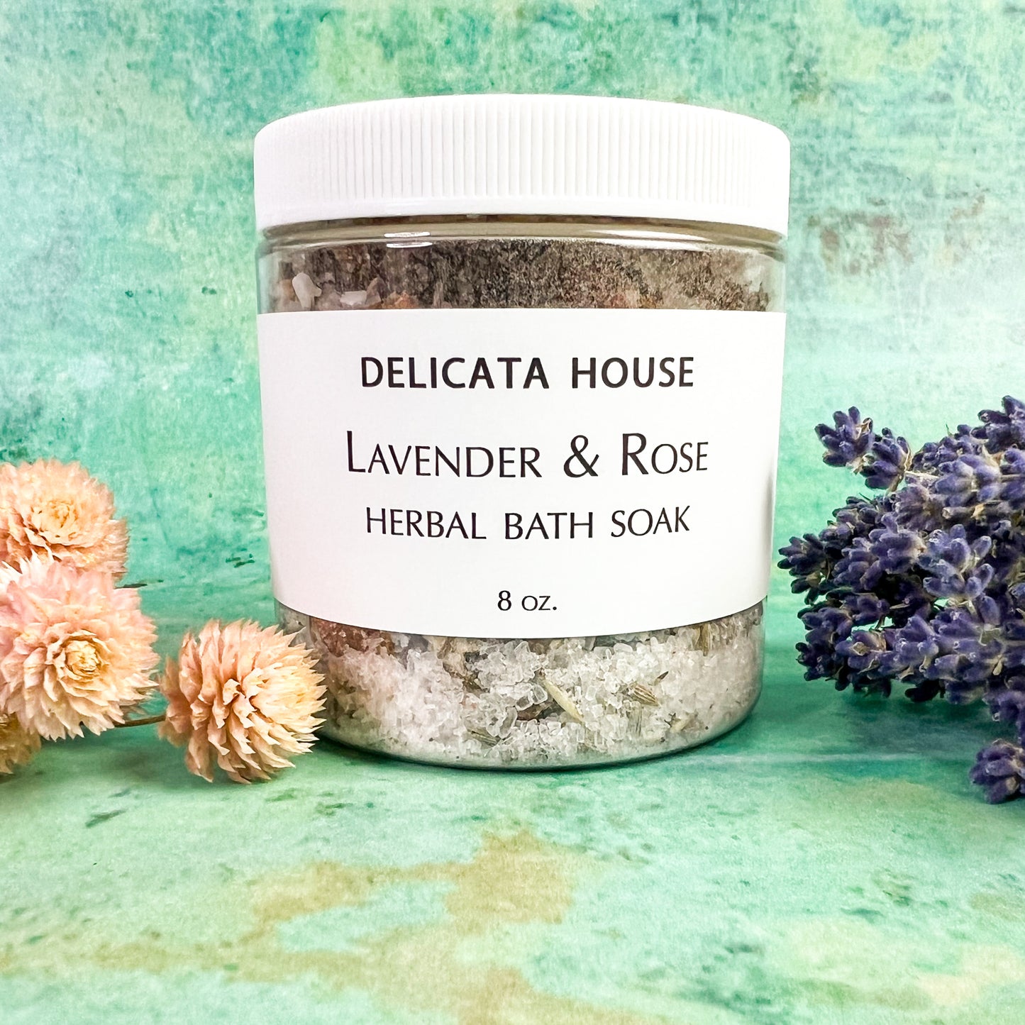 Lavender & Rose Herbal Bath Soak - Herbal Bath Salts - Bath Lover's Gift