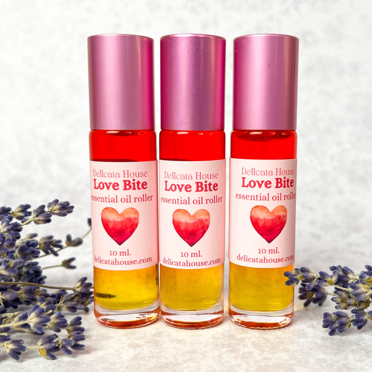 Love Bite Essential Oil Roller - Romance, Passion, Affection, Aphrodisiac - Gift for Lover, Girlfriend