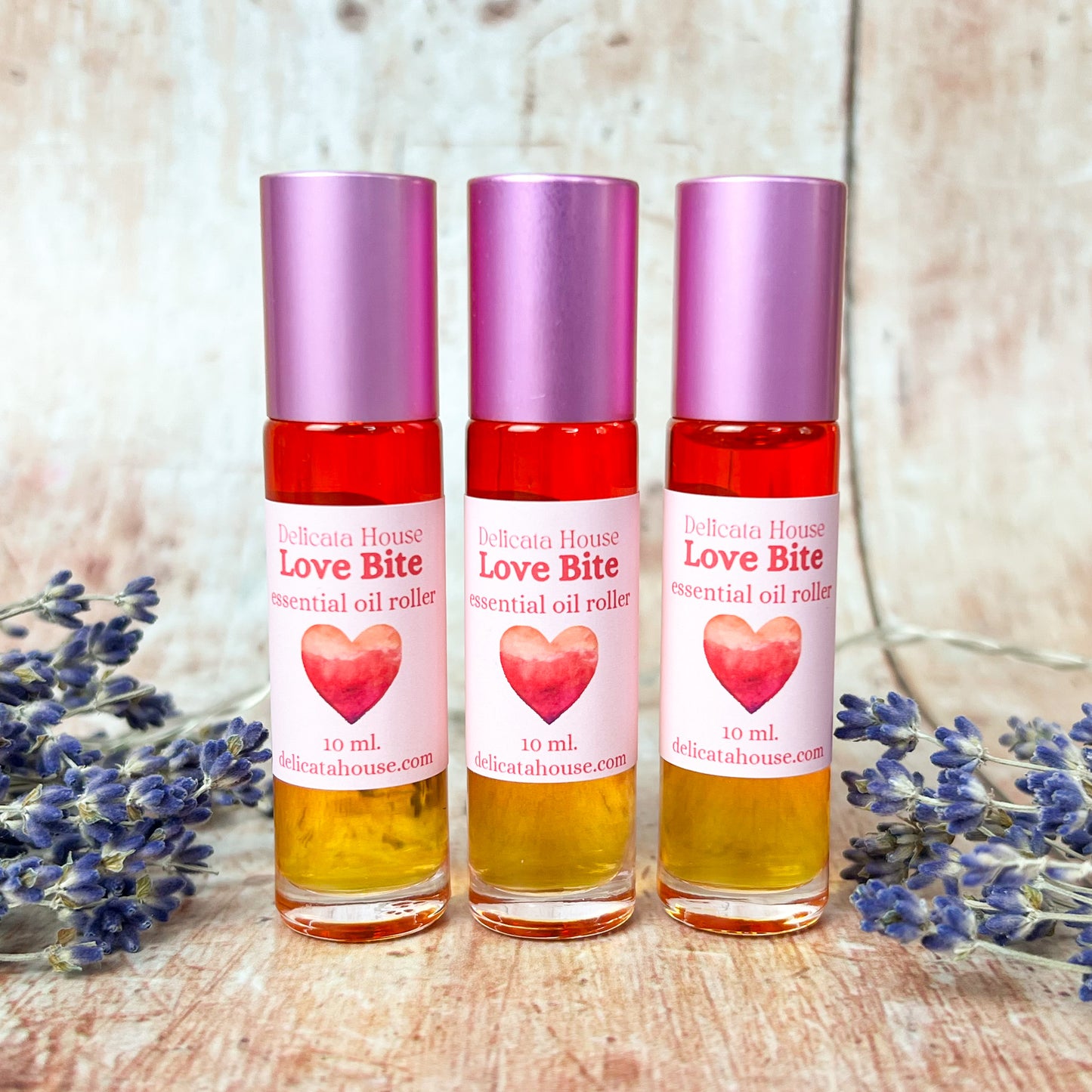 Love Bite Essential Oil Roller - Romance, Passion, Affection, Aphrodisiac - Gift for Lover, Girlfriend