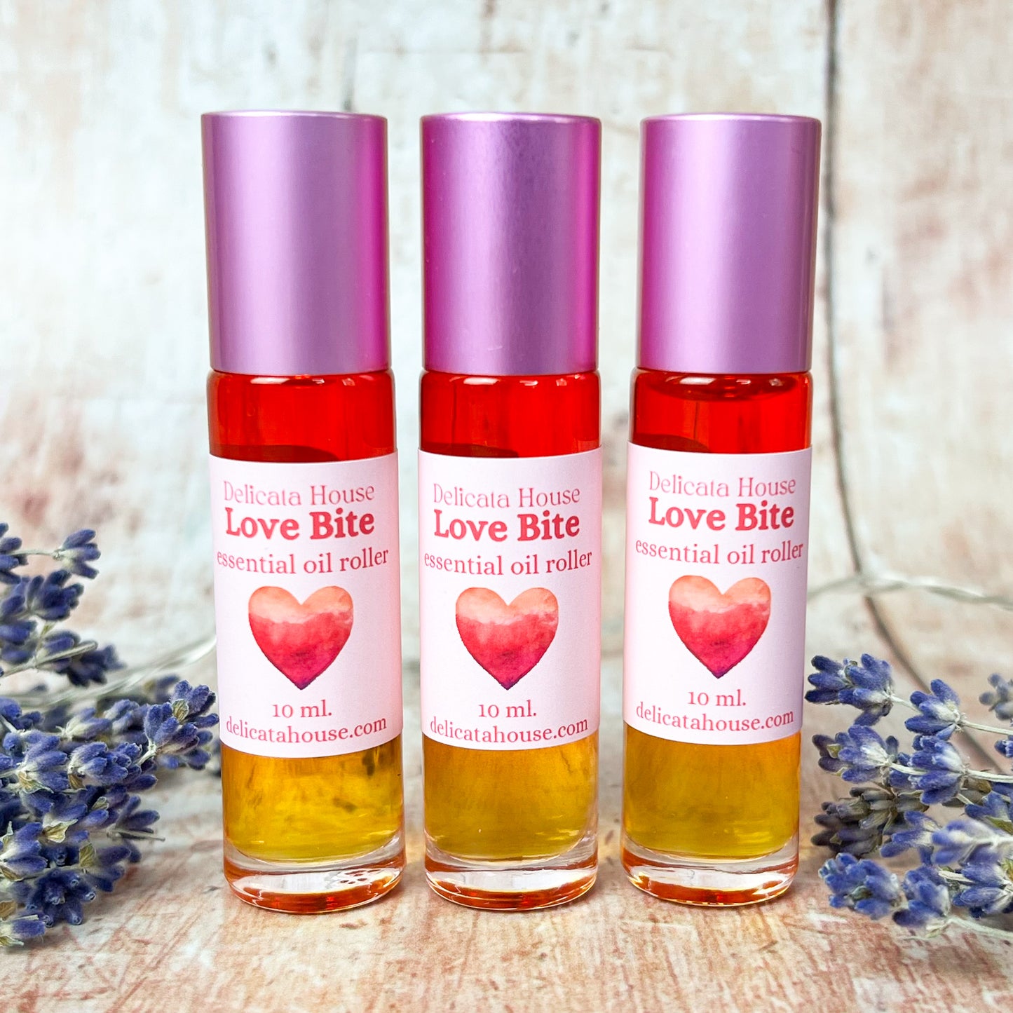 Love Bite Essential Oil Roller - Romance, Passion, Affection, Aphrodisiac - Gift for Lover, Girlfriend