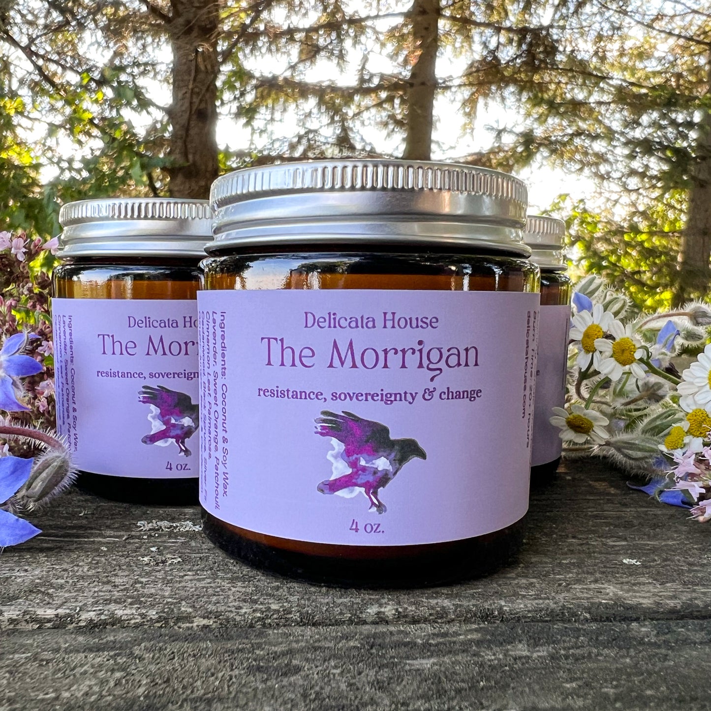 The Morrigan Candle - For Resistance, Sovereignty & Change - Phthalate Free, Vegan, Hand-Poured, Coconut Soy Wax Candle, Mythology, Folklore